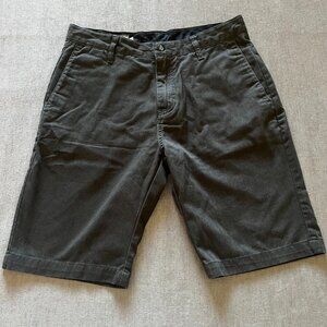 Volcom Chino Shorts Men 30 Gray Cotton Blend Polyester Casual Corpo Classic